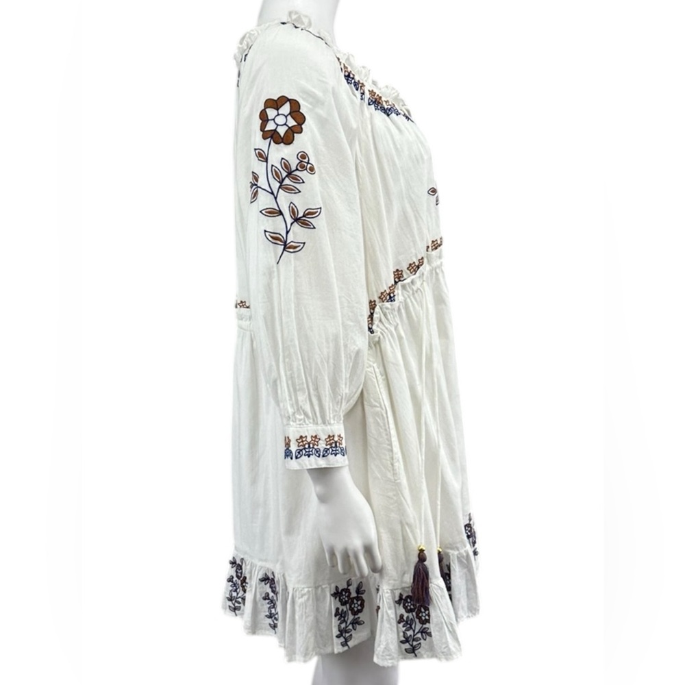 Mahila NWT White Embroidered Felicity Dress Size L M0518 - Picture 2 of 12